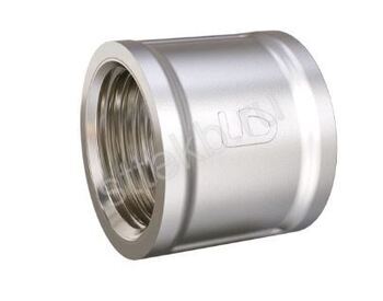 Муфта 2" ВР DN50 латунь никель LD - Сантехтрейд - Интернет-магазин сантехники г. Екатеринбург