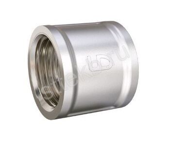 Муфта 1/2" ВР DN15 латунь никель LD - Сантехтрейд - Интернет-магазин сантехники г. Екатеринбург