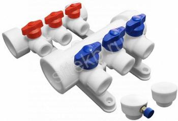 ПП Коллекторная группа 32х20 на 3 выхода (4/1) - Сантехтрейд - Интернет-магазин сантехники г. Екатеринбург