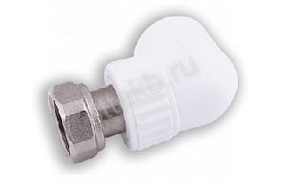 ПП Угол с накидной гайкой DN 20-3/4" (80/20) - Сантехтрейд - Интернет-магазин сантехники г. Екатеринбург