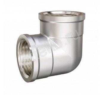 Угольник 90 гр 2" DN50 ВР/ВР латунь никель LD - Сантехтрейд - Интернет-магазин сантехники г. Екатеринбург