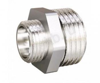 Ниппель переходной 1/2"НР х 3/8"НР DN15х10 латунь никель LD - Сантехтрейд - Интернет-магазин сантехники г. Екатеринбург