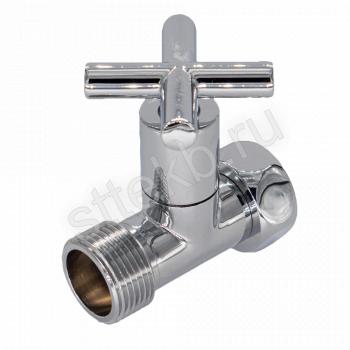 Вентиль прямой 1х3/4" г/ш ручка-крест для п/с хром СТМ ТЕРМО - Сантехтрейд - Интернет-магазин сантехники г. Екатеринбург