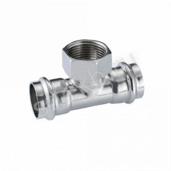 Тройник с переходом на внутреннюю резьбу нержавеющая сталь 22x1/2"x22 22x1/2"x22 Gappo G1108.220422 - Сантехтрейд - Интернет-магазин сантехники г. Екатеринбург