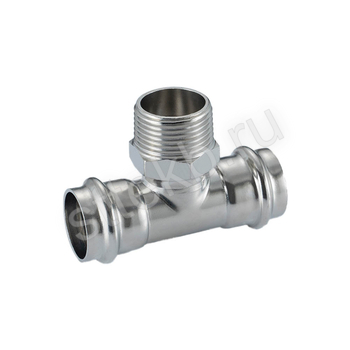 Тройник с переходом на наружную резьбу нержавеющая сталь 22xR1/2"x22 22xR1/2"x22 Gappo G1109.220422 - Сантехтрейд - Интернет-магазин сантехники г. Екатеринбург