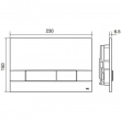Кнопка механическая двойная Narrow OLIpure пластик, белый 148300/192900 (120PLUS/74/EXPERT/QUADRO) - Сантехтрейд - Интернет-магазин сантехники г. Екатеринбург