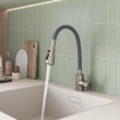 Смеситель для кухни GROSS AQUA 3241609SSG Neosteel серый, гибкий излив - Сантехтрейд - Интернет-магазин сантехники г. Екатеринбург