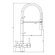 Смеситель для кухни DQ DA1462501Chrome с подключением к фильтру питьевой воды, хром (10) - Сантехтрейд - Интернет-магазин сантехники г. Екатеринбург