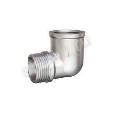 Угол 90 гр DN25 (1") ВР/НР латунь никель - Сантехтрейд - Интернет-магазин сантехники г. Екатеринбург