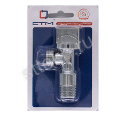 Кран шар. д/сантех. прибор. угл.  1/2"х1/2" ш/ш с отражат. бабочка, хром. СТМ - Сантехтрейд - Интернет-магазин сантехники г. Екатеринбург