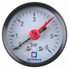 Манометр аксиального подключения 1/4", измерение до 6 бар СТМ - Сантехтрейд - Интернет-магазин сантехники г. Екатеринбург