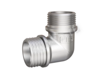 Угол 90 гр DN15 (1/2") НР/НР латунь никель - Сантехтрейд - Интернет-магазин сантехники г. Екатеринбург