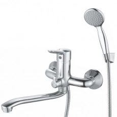 Смеситель для ванны GROSS AQUA 7211313C-35S Alfa с длинным изливом 350 мм - Сантехтрейд - Интернет-магазин сантехники г. Екатеринбург