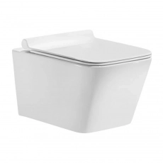 SOLE Унитаз подвесной CUBE 2 с крышкой Soft-close БЕЗОБОДКОВЫЙ Ш-345, Д-510, В-310 - Сантехтрейд - Интернет-магазин сантехники г. Екатеринбург