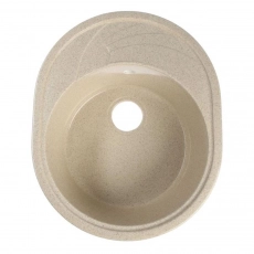 Мойка AGATA AG3C10 Бежевая 570х465х180 мм кварцевая овальная глянцевая - Сантехтрейд - Интернет-магазин сантехники г. Екатеринбург