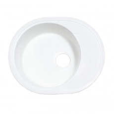 Мойка AGATA AG3C8 Белая 570х465х180 мм кварцевая овальная глянцевая - Сантехтрейд - Интернет-магазин сантехники г. Екатеринбург