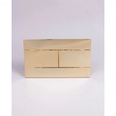 Кнопка механическая двойная SLIM, пластик, золото OLI 154962 - Сантехтрейд - Интернет-магазин сантехники г. Екатеринбург