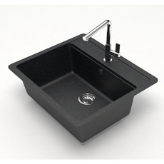 Мойка AGATA 9/Q4 Черная 570x505х200 матовая из искусственного камня - Сантехтрейд - Интернет-магазин сантехники г. Екатеринбург