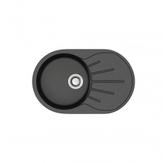 Мойка AGATA 110/Q4 Чёрный 730x450х215 матовая из искусственного камня - Сантехтрейд - Интернет-магазин сантехники г. Екатеринбург