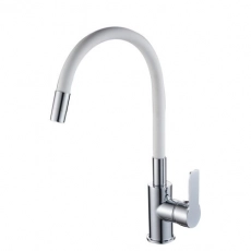Смеситель для кухни RUSH Siple SI7335-60White с гибким изливом Белый (10) - Сантехтрейд - Интернет-магазин сантехники г. Екатеринбург