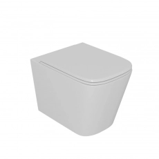 Унитаз подвесной безободковый D&K Quadro DT1516016, 530*360*365 мм, сиденье микролифт, белый - Сантехтрейд - Интернет-магазин сантехники г. Екатеринбург