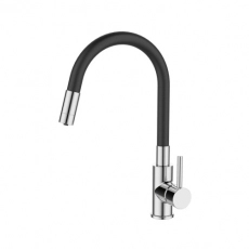 Смеситель для кухни GROSS AQUA 3245609B ColorFlexPlus с гибким изливом чёрный, с подключением к фильтру питьевой воды - Сантехтрейд - Интернет-магазин сантехники г. Екатеринбург