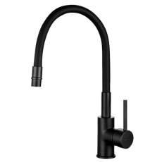 Смеситель для кухни GROSS AQUA ColorFlex Matt Black 3241508MB с гибким изливом чёрный - Сантехтрейд - Интернет-магазин сантехники г. Екатеринбург