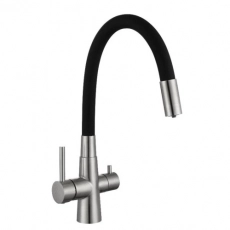 Смеситель для кухни GROSS AQUA 3133611SSB Neosteel с подключением к фильтру питьевой воды, гибкий излив (10) - Сантехтрейд - Интернет-магазин сантехники г. Екатеринбург