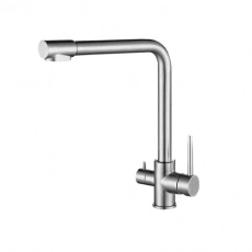 Смеситель для кухни GROSS AQUA GA3121609SS Neosteel с подключением к фильтру питьевой воды - Сантехтрейд - Интернет-магазин сантехники г. Екатеринбург