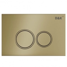 Кнопка механическая двойная D&K Bayern DB1529007 матовое золото (для инсталляции DI8050127) - Сантехтрейд - Интернет-магазин сантехники г. Екатеринбург