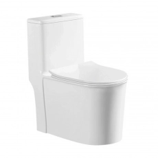 Унитаз моноблок напольный Knois KN6831000  горизонтальный выпуск, душевой тип смыва, микролифт, 68,5х38.5х77,5 см - Сантехтрейд - Интернет-магазин сантехники г. Екатеринбург