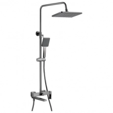 Душевая система с изливом BELZ B24613-3 верхний душ, лейка, оружейная сталь (4) - Сантехтрейд - Интернет-магазин сантехники г. Екатеринбург