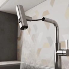 Смеситель для кухни RUSH Tinos TI3732-18 хром, с выдвижной лейкой, поворотным аэратором, 4 режима - Сантехтрейд - Интернет-магазин сантехники г. Екатеринбург