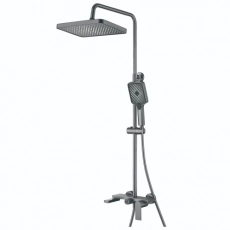 Душевая система с изливом BELZ B24678-3 верхний душ, лейка, оружейная сталь (4) - Сантехтрейд - Интернет-магазин сантехники г. Екатеринбург