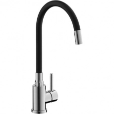 Смеситель для кухни BELZ B73809-7 корпус хром, гибкий излив черный (10) - Сантехтрейд - Интернет-магазин сантехники г. Екатеринбург