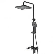 Душевая система с изливом BELZ B24678-7 верхний душ, лейка, черный (4) - Сантехтрейд - Интернет-магазин сантехники г. Екатеринбург