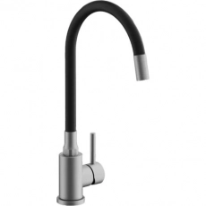 Смеситель для кухни BELZ B73809-1 корпус сатин, излив гибкий черный (10) - Сантехтрейд - Интернет-магазин сантехники г. Екатеринбург