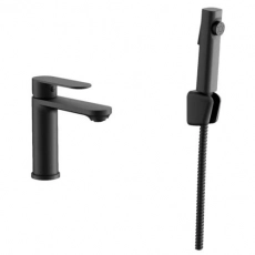 Смеситель для раковины BELZ B12713-7 с гигиенической лейкой, черный (10) - Сантехтрейд - Интернет-магазин сантехники г. Екатеринбург