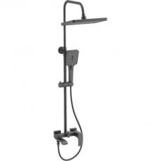 Душевая система с изливом BELZ B24507-3 верхний душ, лейка, оружейная сталь (4) - Сантехтрейд - Интернет-магазин сантехники г. Екатеринбург