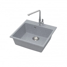 Мойка AGATA 42/Q10 Светло-серый 500x500x175 матовая из искусственного камня - Сантехтрейд - Интернет-магазин сантехники г. Екатеринбург
