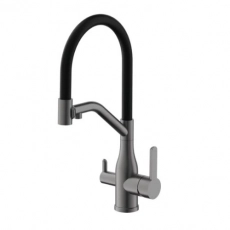 Смеситель для кухни BELZ B78815-3 с подключением к фильтру питьевой воды, оружейная сталь (10) - Сантехтрейд - Интернет-магазин сантехники г. Екатеринбург