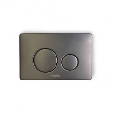 Кнопка механическая двойная Knois KN9900028 нержавеющая сталь  графитовая - Сантехтрейд - Интернет-магазин сантехники г. Екатеринбург