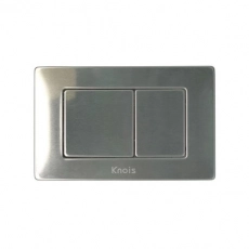 Кнопка механическая двойная Knois KN9900018  нержавеющая сталь, серебро - Сантехтрейд - Интернет-магазин сантехники г. Екатеринбург