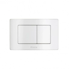 Кнопка механическая двойная Knois KN9900017 нержавеющая сталь  белая - Сантехтрейд - Интернет-магазин сантехники г. Екатеринбург
