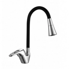 Смеситель для кухни GROSS AQUA 3505511C-G016 Optima, черный, с гибким изливом - Сантехтрейд - Интернет-магазин сантехники г. Екатеринбург