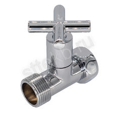 Вентиль прямой 1х3/4" г/ш ручка-крест для п/с хром СТМ ТЕРМО - Сантехтрейд - Интернет-магазин сантехники г. Екатеринбург