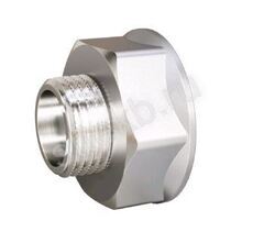 Переход 1/2"ВР х 3/8"НР DN15х10  латунь никель  LD - Сантехтрейд - Интернет-магазин сантехники г. Екатеринбург