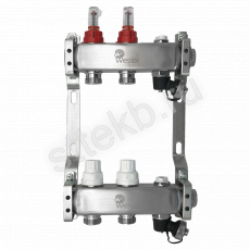 Коллектор нерж. Wester MUFS 1"-3/4 в сборе с расходомерами на 2 выхода - Сантехтрейд - Интернет-магазин сантехники г. Екатеринбург