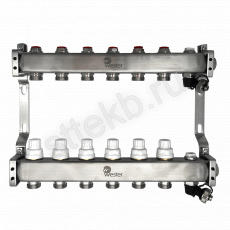 Коллектор нерж. Wester MUVS 1"-3/4 в сборе на 6 выходов - Сантехтрейд - Интернет-магазин сантехники г. Екатеринбург