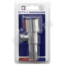 Кран д/быт. прибор. угл. 1/2"х1/2" ш/ш с отражат. нерж. сталь СТМ - Сантехтрейд - Интернет-магазин сантехники г. Екатеринбург